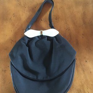 Vintage black satin purse